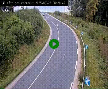 <h2>Webcam en haut de la Côte des Carreaux sur la N31 à Avesnes-en-Bray. Vue orientée vers Rouen</h2>
