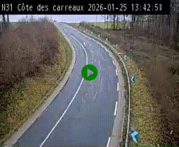 <h2>Webcam en haut de la Côte des Carreaux sur la N31 à Avesnes-en-Bray. Vue orientée vers Rouen</h2>