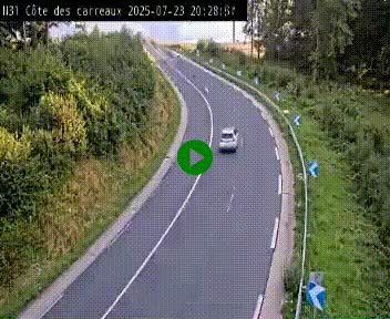 <h2>Webcam en haut de la Côte des Carreaux sur la N31 à Avesnes-en-Bray. Vue orientée vers Rouen</h2>