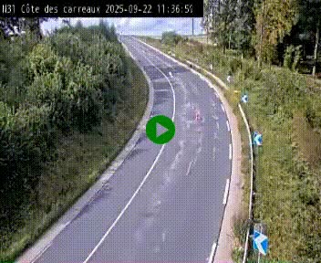 <h2>Webcam en haut de la Côte des Carreaux sur la N31 à Avesnes-en-Bray. Vue orientée vers Rouen</h2>