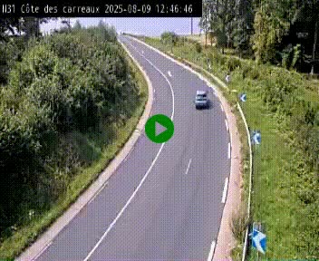 <h2>Webcam en haut de la Côte des Carreaux sur la N31 à Avesnes-en-Bray. Vue orientée vers Rouen</h2>