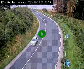 <h2>Webcam en haut de la Côte des Carreaux sur la N31 à Avesnes-en-Bray. Vue orientée vers Rouen</h2>