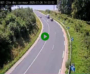 <h2>Webcam en haut de la Côte des Carreaux sur la N31 à Avesnes-en-Bray. Vue orientée vers Rouen</h2>