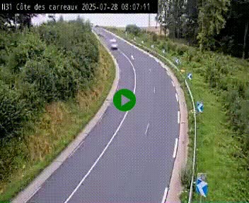 <h2>Webcam en haut de la Côte des Carreaux sur la N31 à Avesnes-en-Bray. Vue orientée vers Rouen</h2>