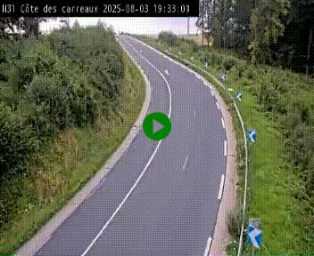 <h2>Webcam en haut de la Côte des Carreaux sur la N31 à Avesnes-en-Bray. Vue orientée vers Rouen</h2>
