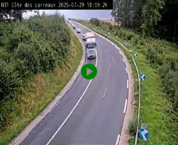 <h2>Webcam en haut de la Côte des Carreaux sur la N31 à Avesnes-en-Bray. Vue orientée vers Rouen</h2>