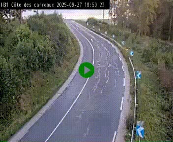 <h2>Webcam en haut de la Côte des Carreaux sur la N31 à Avesnes-en-Bray. Vue orientée vers Rouen</h2>