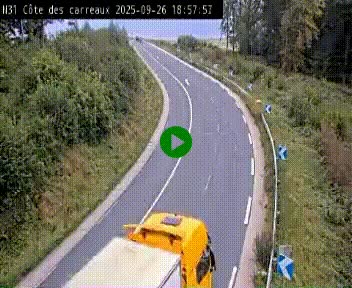<h2>Webcam en haut de la Côte des Carreaux sur la N31 à Avesnes-en-Bray. Vue orientée vers Rouen</h2>