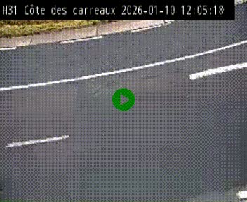 Webcam en haut de la Côte des Carreaux sur la N31 à Avesnes-en-Bray. Vue orientée vers Rouen