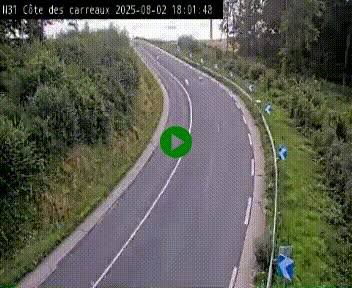 <h2>Webcam en haut de la Côte des Carreaux sur la N31 à Avesnes-en-Bray. Vue orientée vers Rouen</h2>
