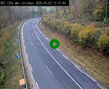 <h2>Webcam en haut de la Côte des Carreaux sur la N31 à Avesnes-en-Bray. Vue orientée vers Rouen</h2>
