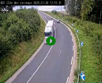 <h2>Webcam en haut de la Côte des Carreaux sur la N31 à Avesnes-en-Bray. Vue orientée vers Rouen</h2>