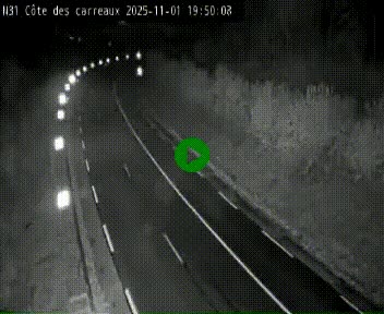 Webcam en haut de la Côte des Carreaux sur la N31 à Avesnes-en-Bray. Vue orientée vers Rouen