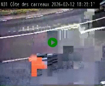 <h2>Webcam en haut de la Côte des Carreaux sur la N31 à Avesnes-en-Bray. Vue orientée vers Rouen</h2>