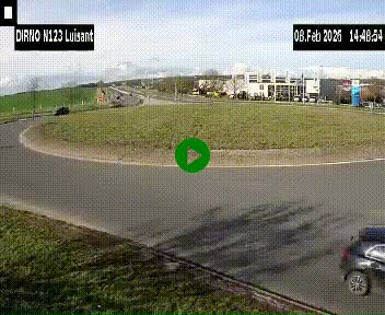 Webcam en périphérie de Chartres sur la N123, à hauteur de Luisant. Vue orientée vers Chartres