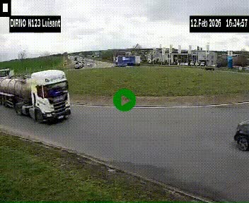 Webcam en périphérie de Chartres sur la N123, à hauteur de Luisant. Vue orientée vers Chartres