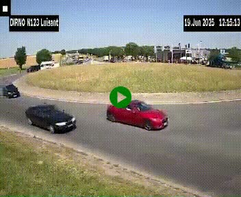 Webcam en périphérie de Chartres sur la N123, à hauteur de Luisant. Vue orientée vers Chartres