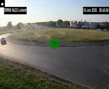 Webcam en périphérie de Chartres sur la N123, à hauteur de Luisant. Vue orientée vers Chartres