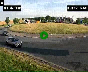 Webcam en périphérie de Chartres sur la N123, à hauteur de Luisant. Vue orientée vers Chartres