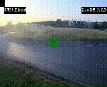 Webcam en périphérie de Chartres sur la N123, à hauteur de Luisant. Vue orientée vers Chartres