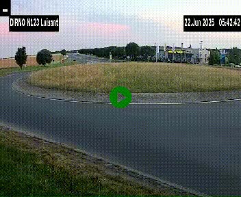 Webcam en périphérie de Chartres sur la N123, à hauteur de Luisant. Vue orientée vers Chartres