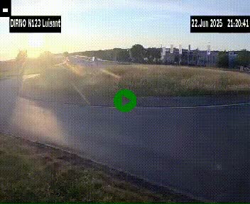 Webcam en périphérie de Chartres sur la N123, à hauteur de Luisant. Vue orientée vers Chartres