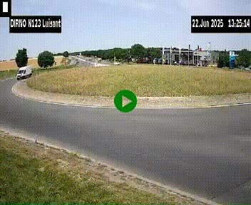 Webcam en périphérie de Chartres sur la N123, à hauteur de Luisant. Vue orientée vers Chartres