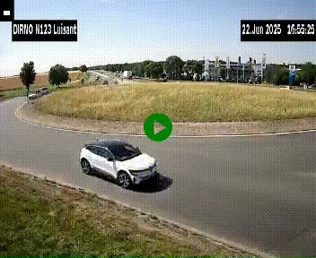 Webcam en périphérie de Chartres sur la N123, à hauteur de Luisant. Vue orientée vers Chartres