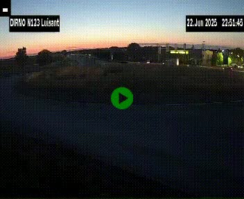 Webcam en périphérie de Chartres sur la N123, à hauteur de Luisant. Vue orientée vers Chartres