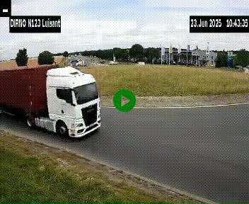 Webcam en périphérie de Chartres sur la N123, à hauteur de Luisant. Vue orientée vers Chartres