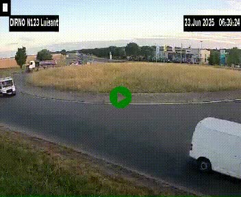 Webcam en périphérie de Chartres sur la N123, à hauteur de Luisant. Vue orientée vers Chartres