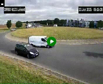 Webcam en périphérie de Chartres sur la N123, à hauteur de Luisant. Vue orientée vers Chartres