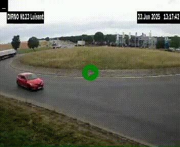 Webcam en périphérie de Chartres sur la N123, à hauteur de Luisant. Vue orientée vers Chartres