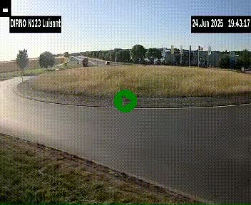 Webcam en périphérie de Chartres sur la N123, à hauteur de Luisant. Vue orientée vers Chartres