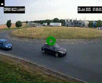 Webcam en périphérie de Chartres sur la N123, à hauteur de Luisant. Vue orientée vers Chartres