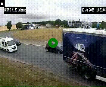 Webcam en périphérie de Chartres sur la N123, à hauteur de Luisant. Vue orientée vers Chartres