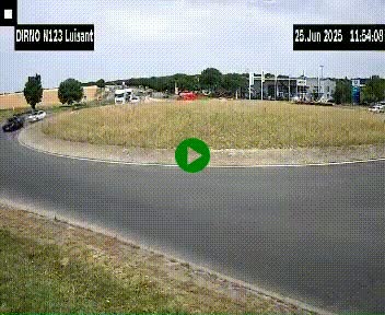 Webcam en périphérie de Chartres sur la N123, à hauteur de Luisant. Vue orientée vers Chartres