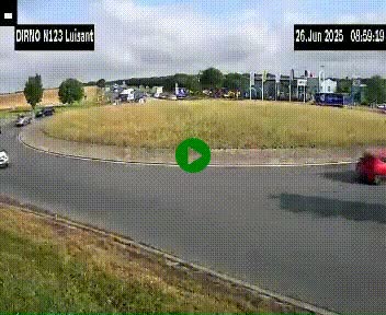 Webcam en périphérie de Chartres sur la N123, à hauteur de Luisant. Vue orientée vers Chartres