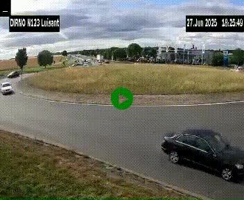 Webcam en périphérie de Chartres sur la N123, à hauteur de Luisant. Vue orientée vers Chartres