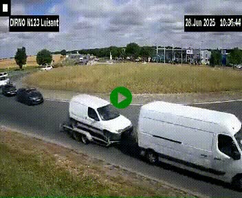 Webcam en périphérie de Chartres sur la N123, à hauteur de Luisant. Vue orientée vers Chartres