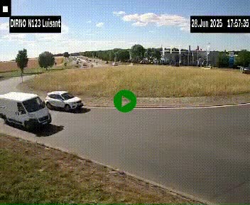 Webcam en périphérie de Chartres sur la N123, à hauteur de Luisant. Vue orientée vers Chartres