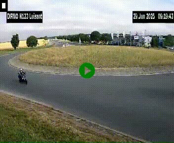 Webcam en périphérie de Chartres sur la N123, à hauteur de Luisant. Vue orientée vers Chartres
