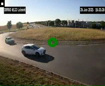 Webcam en périphérie de Chartres sur la N123, à hauteur de Luisant. Vue orientée vers Chartres