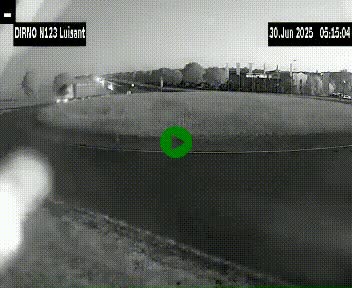 Webcam en périphérie de Chartres sur la N123, à hauteur de Luisant. Vue orientée vers Chartres