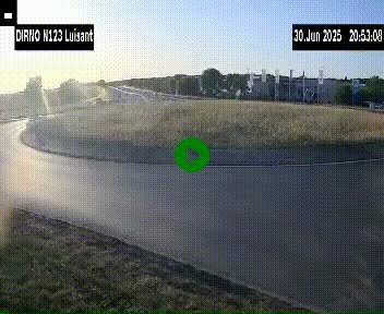 Webcam en périphérie de Chartres sur la N123, à hauteur de Luisant. Vue orientée vers Chartres