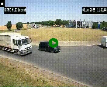 Webcam en périphérie de Chartres sur la N123, à hauteur de Luisant. Vue orientée vers Chartres