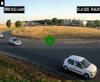 Webcam en périphérie de Chartres sur la N123, à hauteur de Luisant. Vue orientée vers Chartres