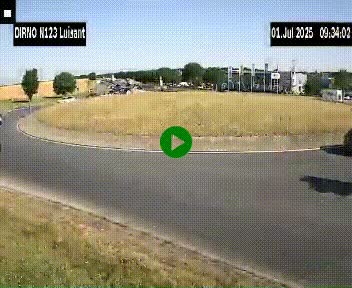 Webcam en périphérie de Chartres sur la N123, à hauteur de Luisant. Vue orientée vers Chartres