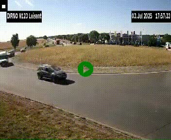 Webcam en périphérie de Chartres sur la N123, à hauteur de Luisant. Vue orientée vers Chartres