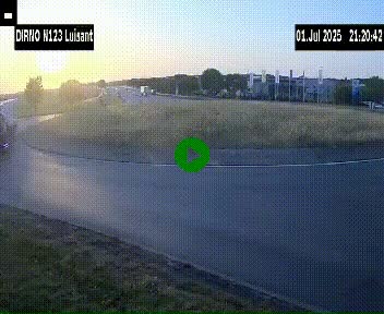 Webcam en périphérie de Chartres sur la N123, à hauteur de Luisant. Vue orientée vers Chartres